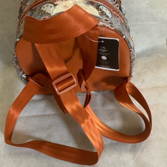 NWT Hello Kitty Clear Mini Backpack - All Over Floral Hello Kitty Print - Picture 7 of 11